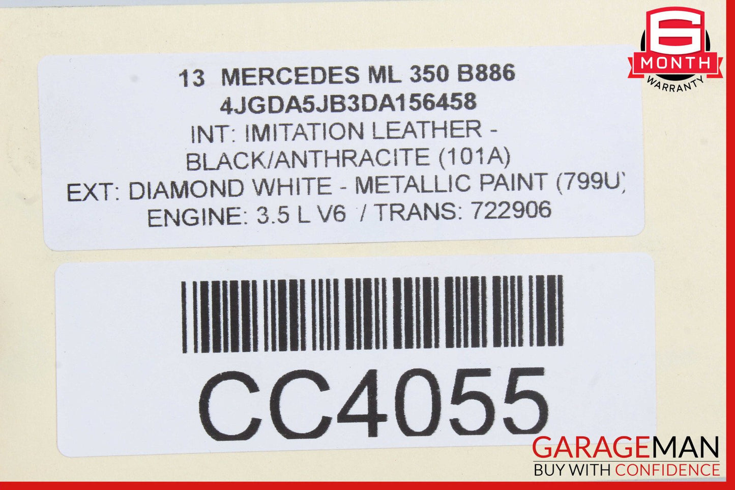 13-19 Mercedes W166 ML350 Front Reinforcement Bar Radiator Support Frame Assy