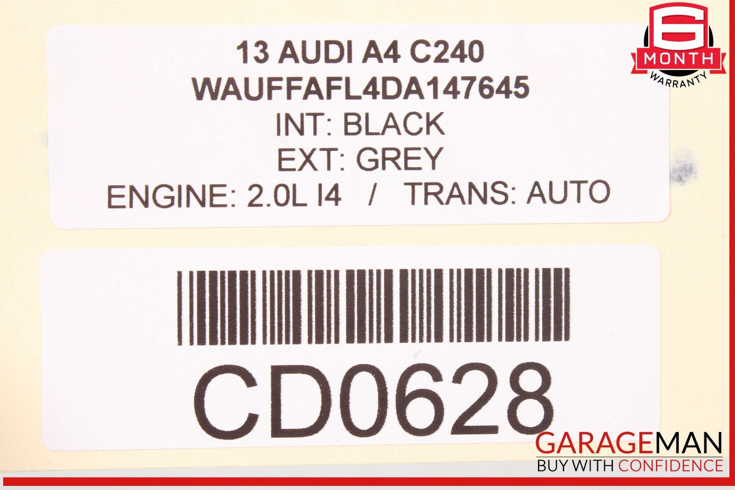 13-16 Audi A4 Rear Right Side Interior Door Panel OEM