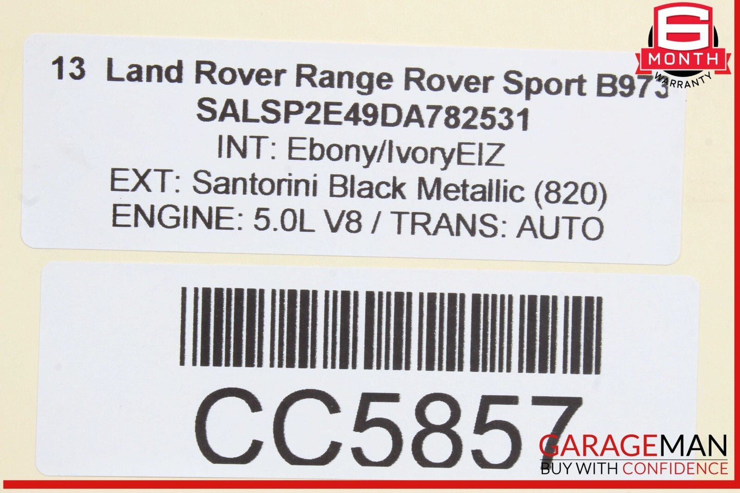 06-13 Land Rover Range Rover Sport L320 Rear Left Driver Side Door Shell OEM