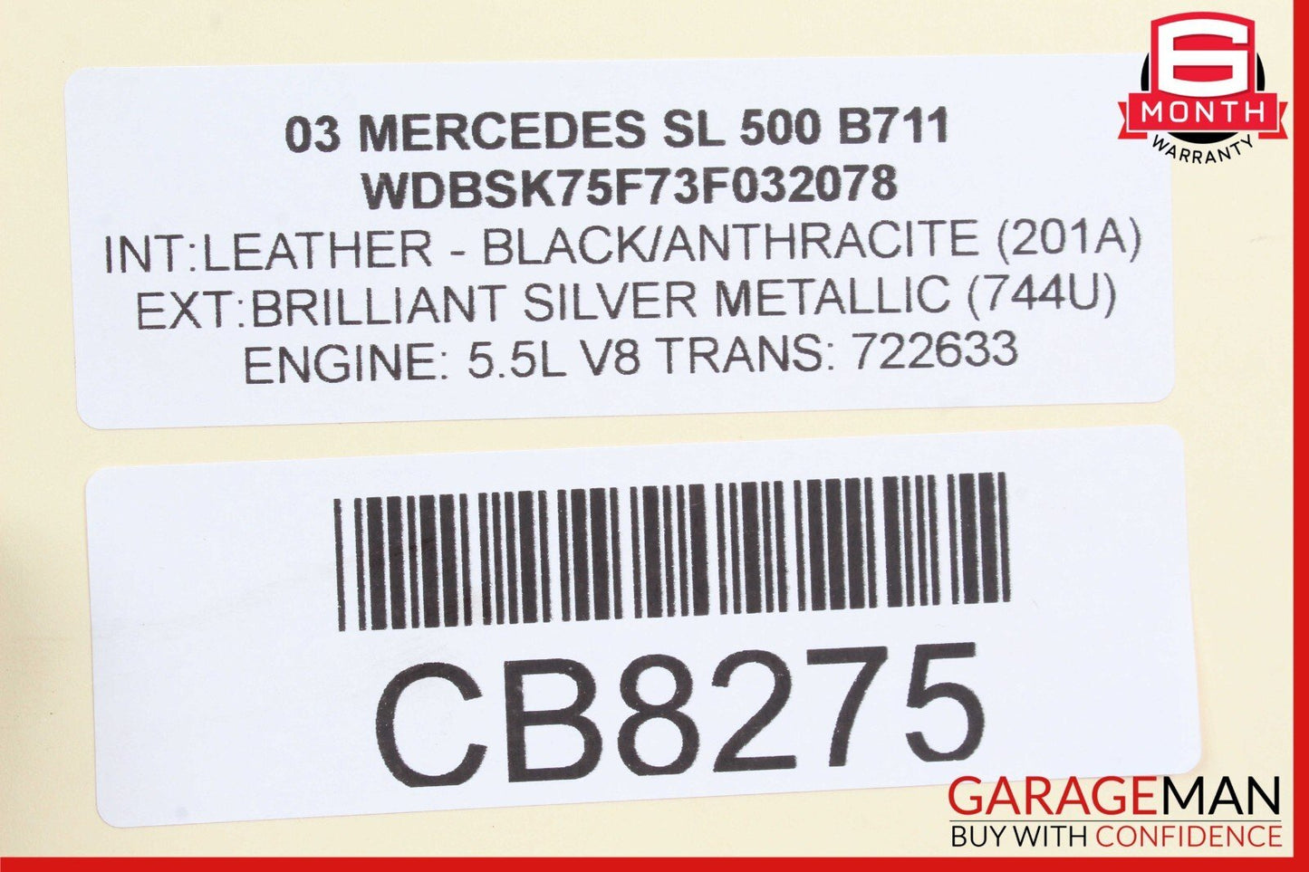 00-06 Mercedes R230 SL500 S500 Rear ABC Hydraulic Suspension Valve Block Assy