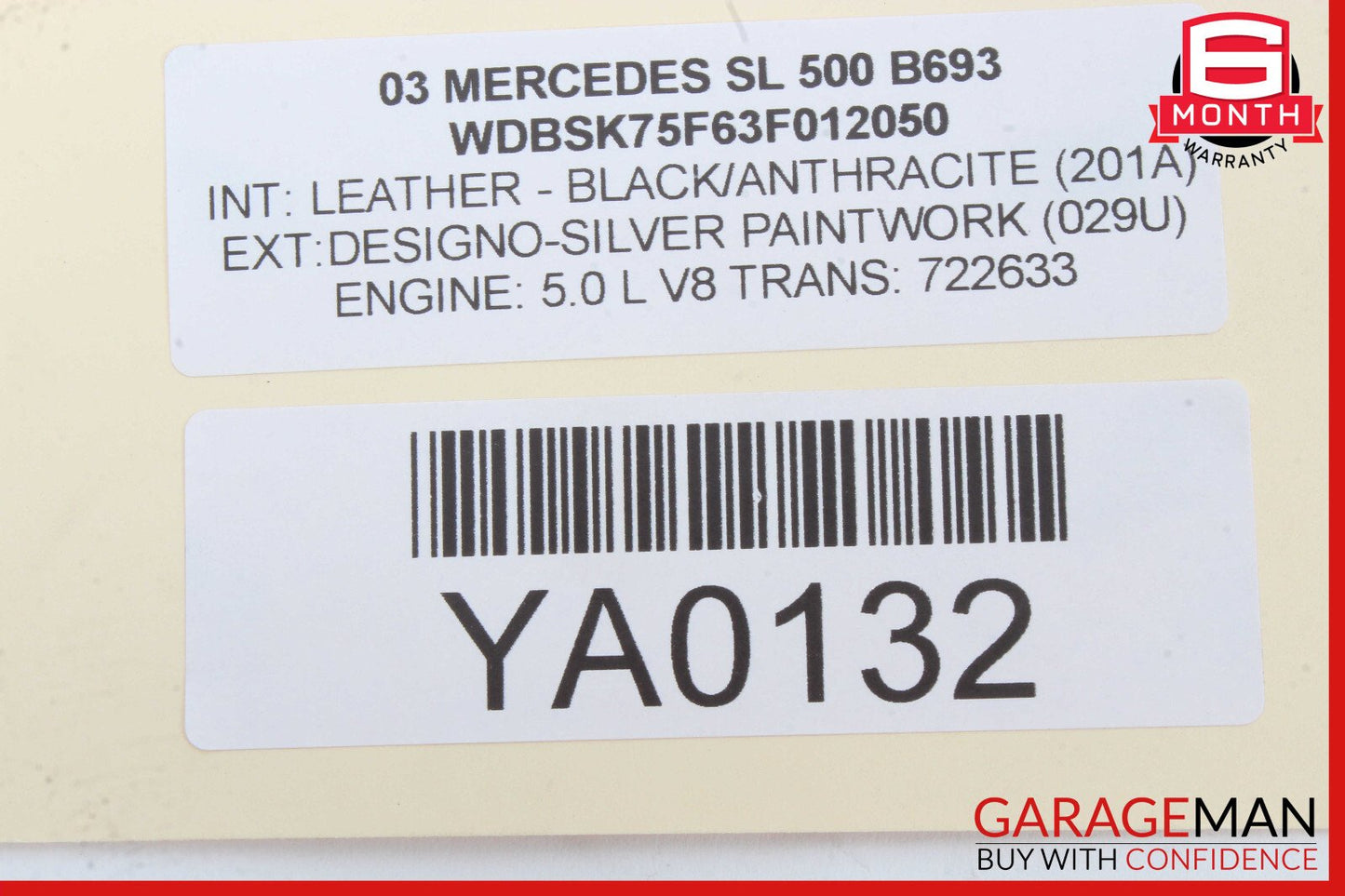 03-08 Mercedes R230 SL500 Rear Left Seat Belt Retractor Luggage w/Speaker OEM
