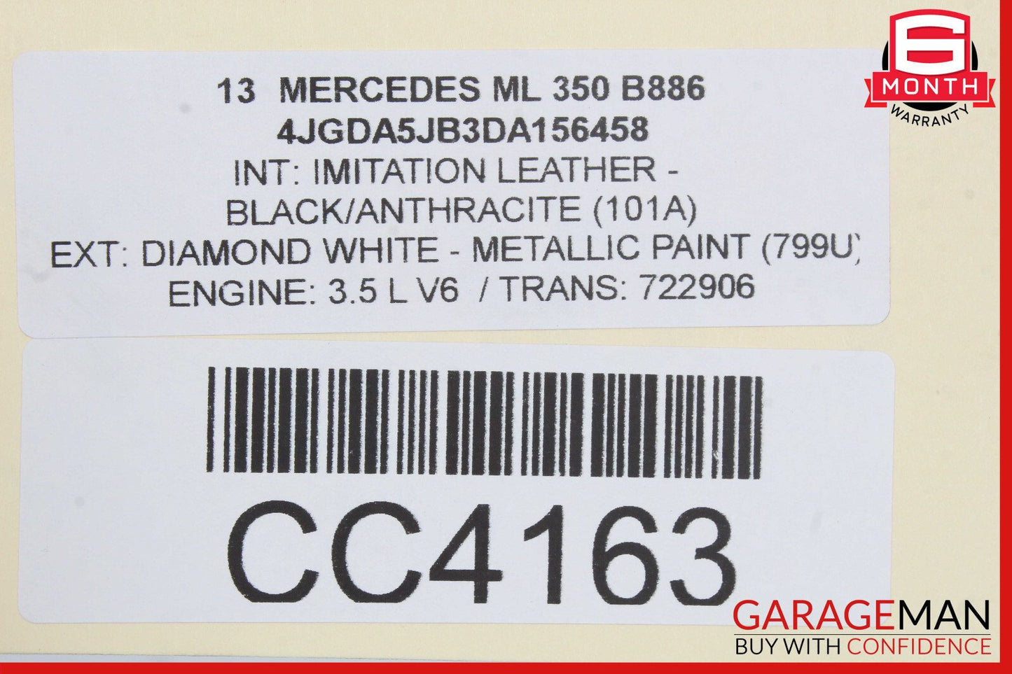 12-15 Mercedes W166 ML350 ML550 Seat Cushion Top Upper Front Right Side OEM