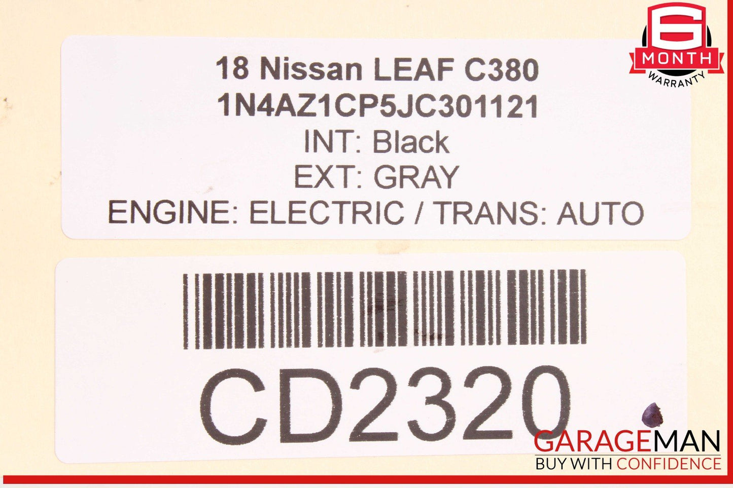 18-25 Nissan Leaf Trunk Lid Liftgate Tailgate Hatch Shell OEM