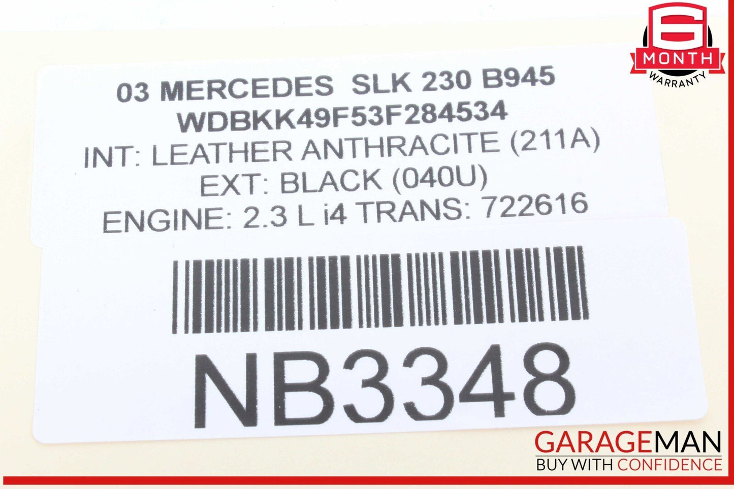 01-04 Mercedes R170 SLK230 Air Cleaner Absorber w/ Throttle Valve Body Assembly