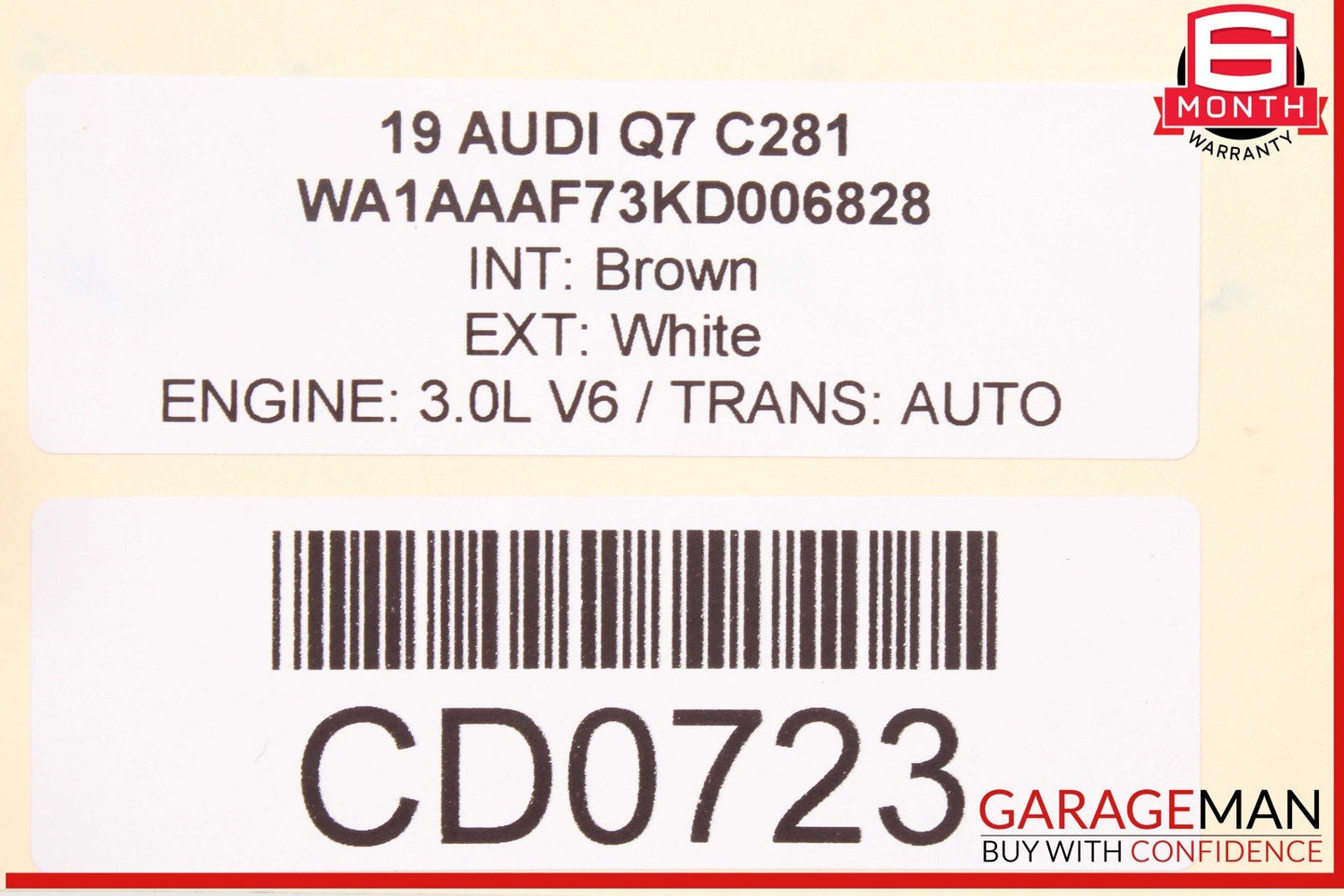 17-19 Audi Q7 Main Body Wire Wiring Harness OEM