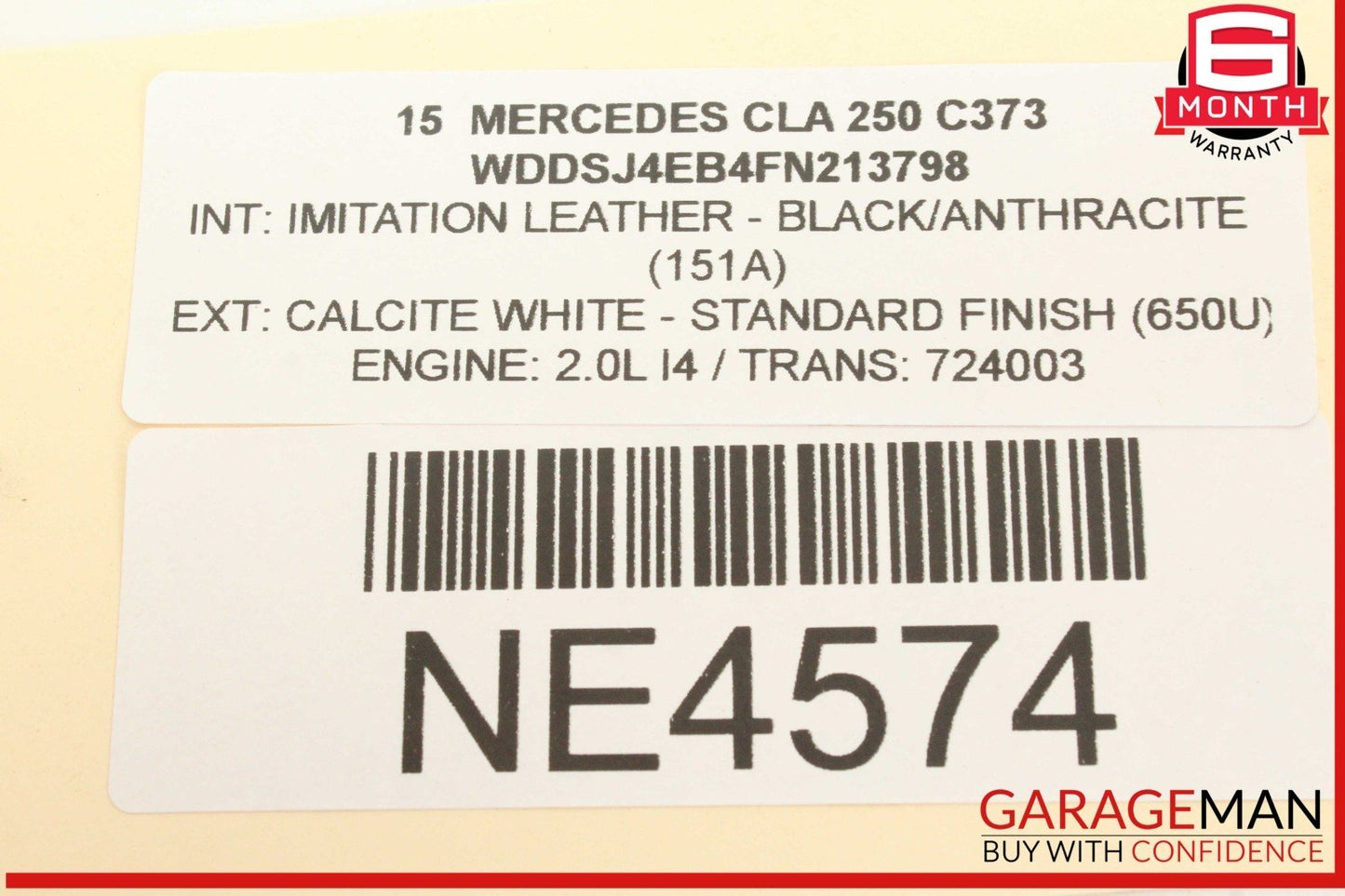 14-19 Mercedes W117 CLA250 Left Engine Motor Intercooler Air Hose Pipe OEM