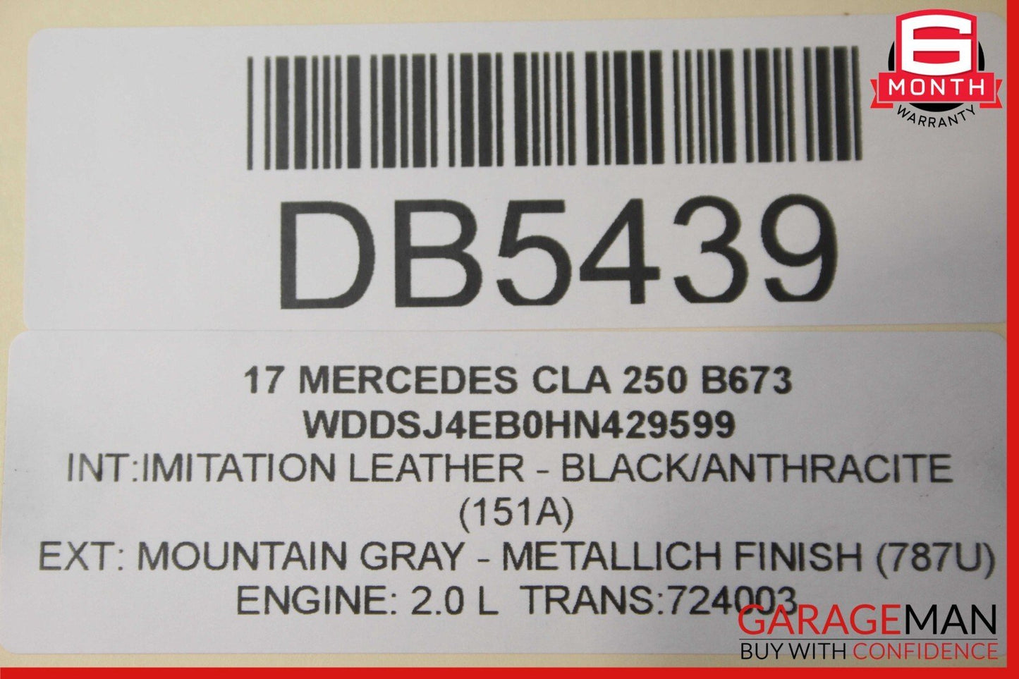 14-18 Mercedes W117 CLA250 Fuel Gas Tank Reservoir Assembly 2464703001 OEM