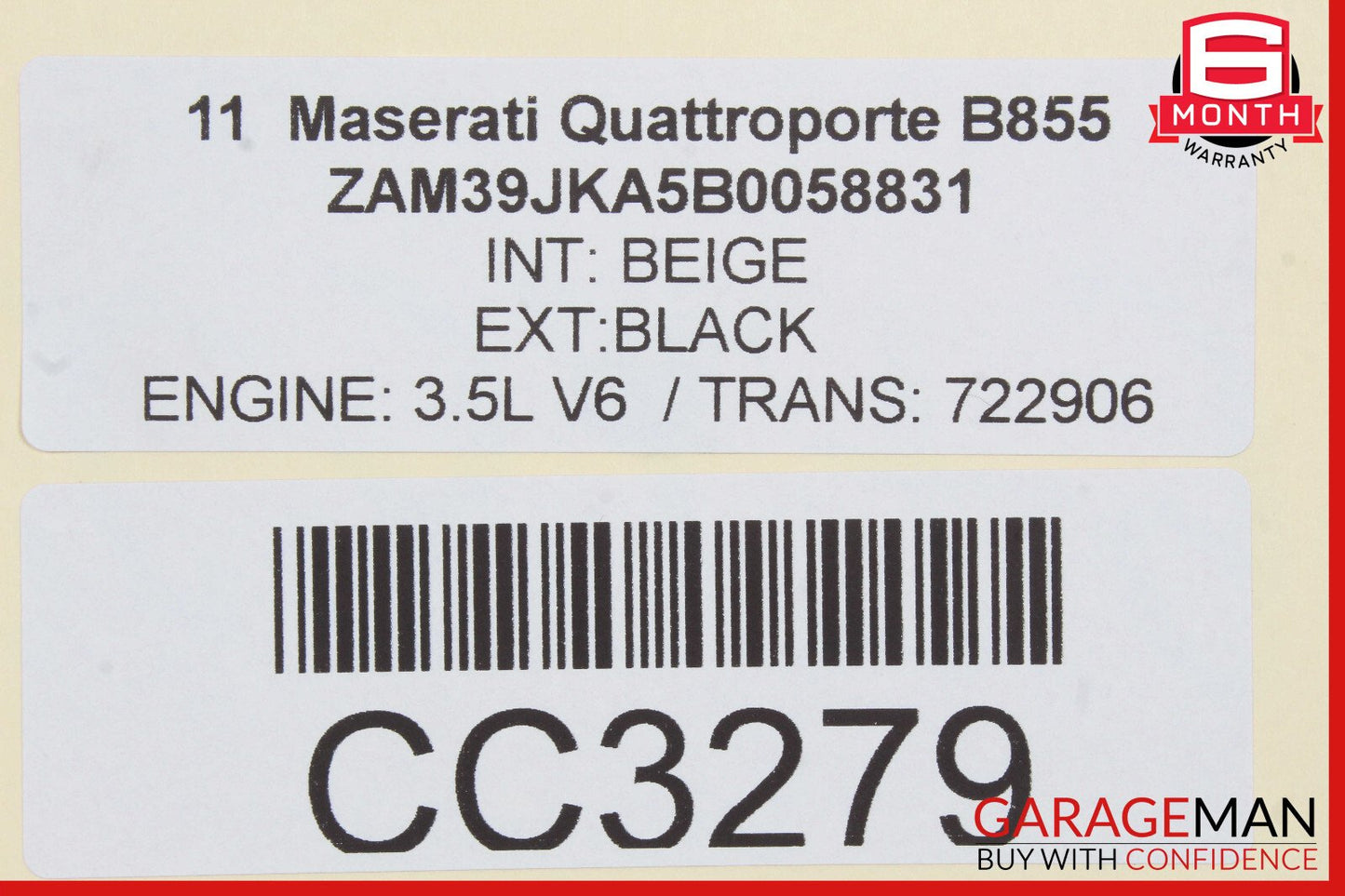 03-13 Maserati Quattroporte M139 Front Left Driver Side Door Shell OEM