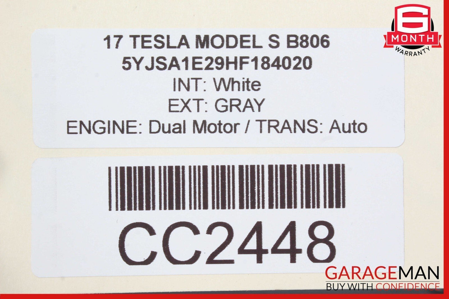 12-20 Tesla Model S Rear Liftgate Tailgate Hatch Trunk Lid Shell Glass Gray OEM