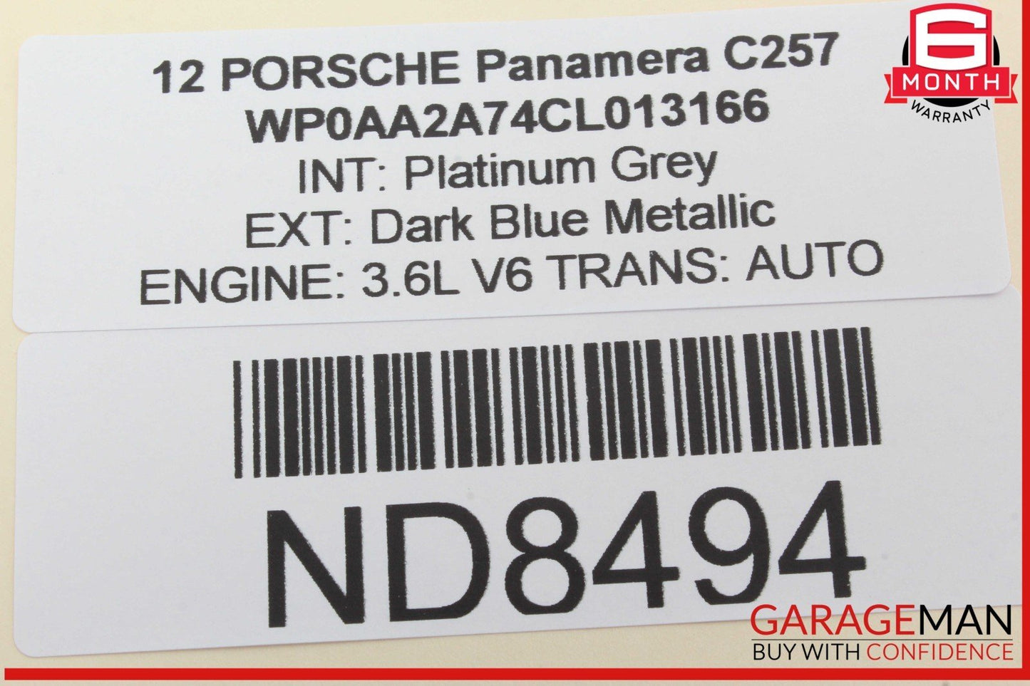 10-18 Porsche Panamera 970 Cayenne 958 Front Overhead Dome Light Lamp OEM