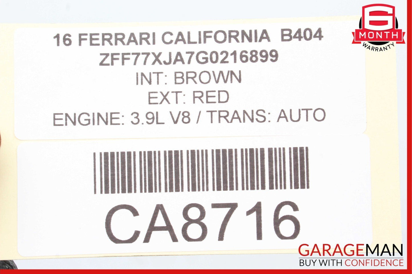15-18 Ferrari California T MAF Mass Air Flow Sensor Meter Tube Cover Assembly