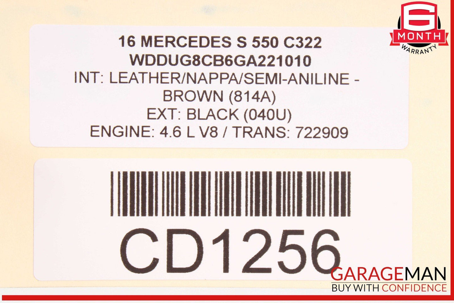 14-20 Mercedes W222 S550 S450 S600 Rear Left Driver Side Door Panel OEM