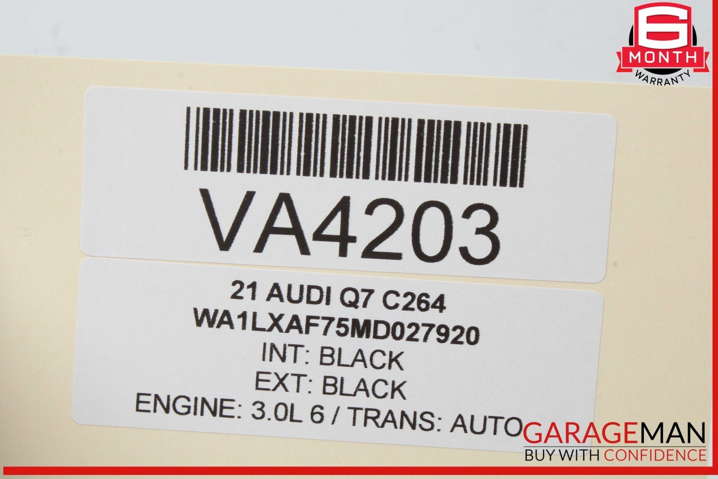 17-24 Audi Q7 Right Passenger Side Exterior Door Handle Black 4M0837886 OEM