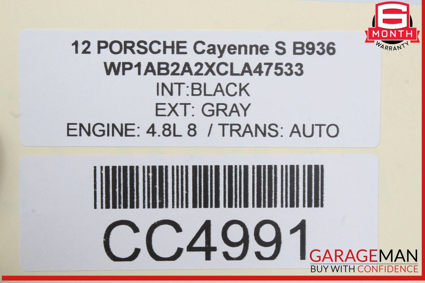 11-18 Porsche Cayenne 958 Hybrid S Front Left Side Door Shell Assembly OEM