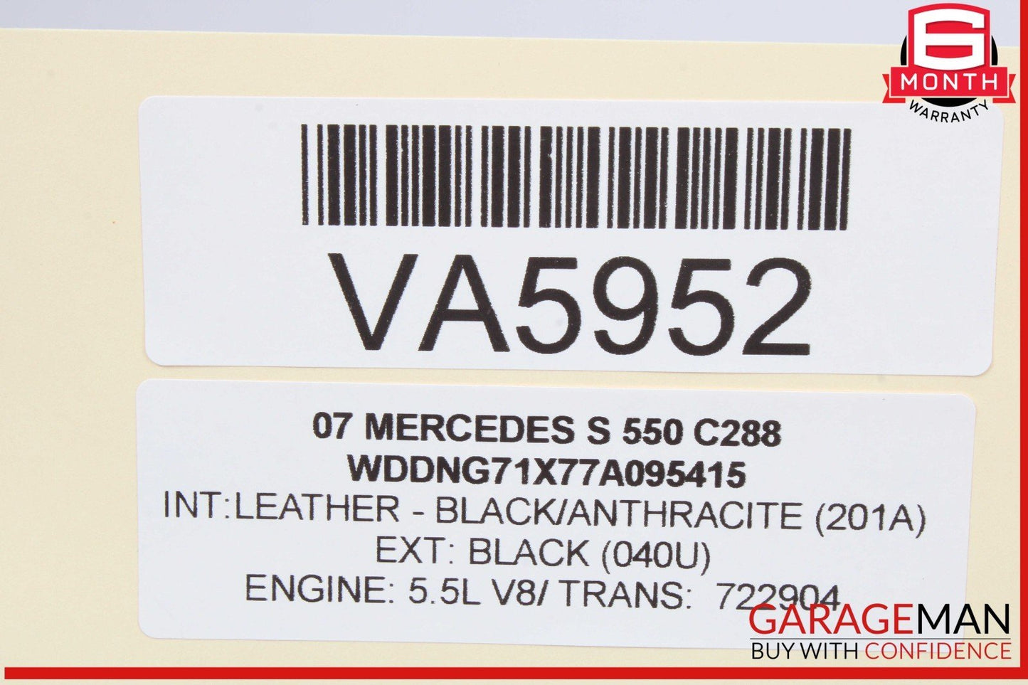07-13 Mercedes W221 S550 S500 Rear Window Sun Shade Screen Roller Blind BlackOEM