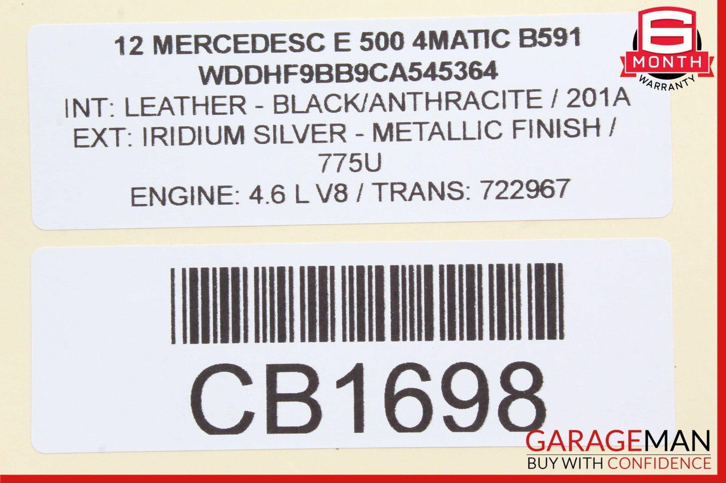 11-20 Mercedes W212 E550 CLS550 S550 M278 4.6L Engine Cylinder Head Right Side