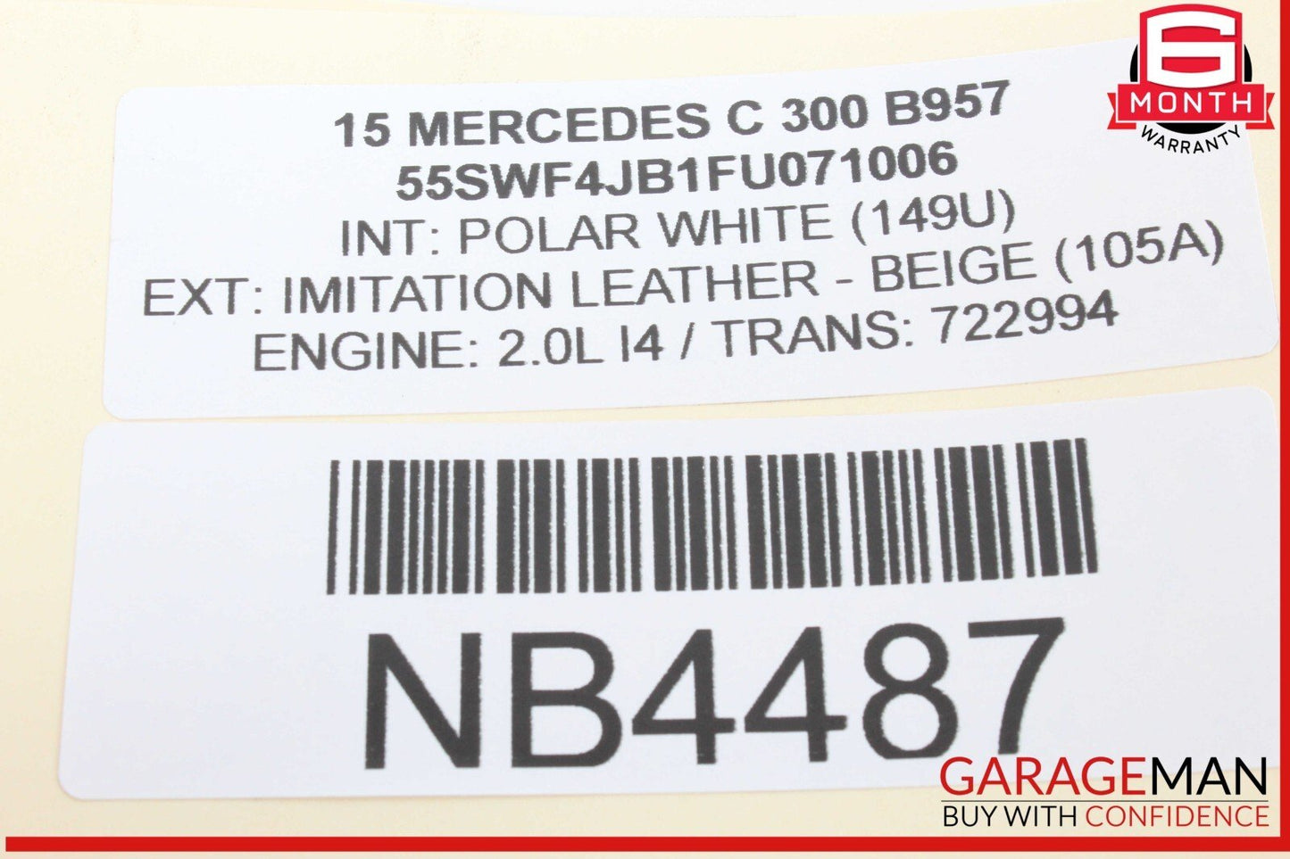 15-18 Mercedes W205 C300 GLC300 Steering Wheel w/ Paddle Shifters Assy OEM
