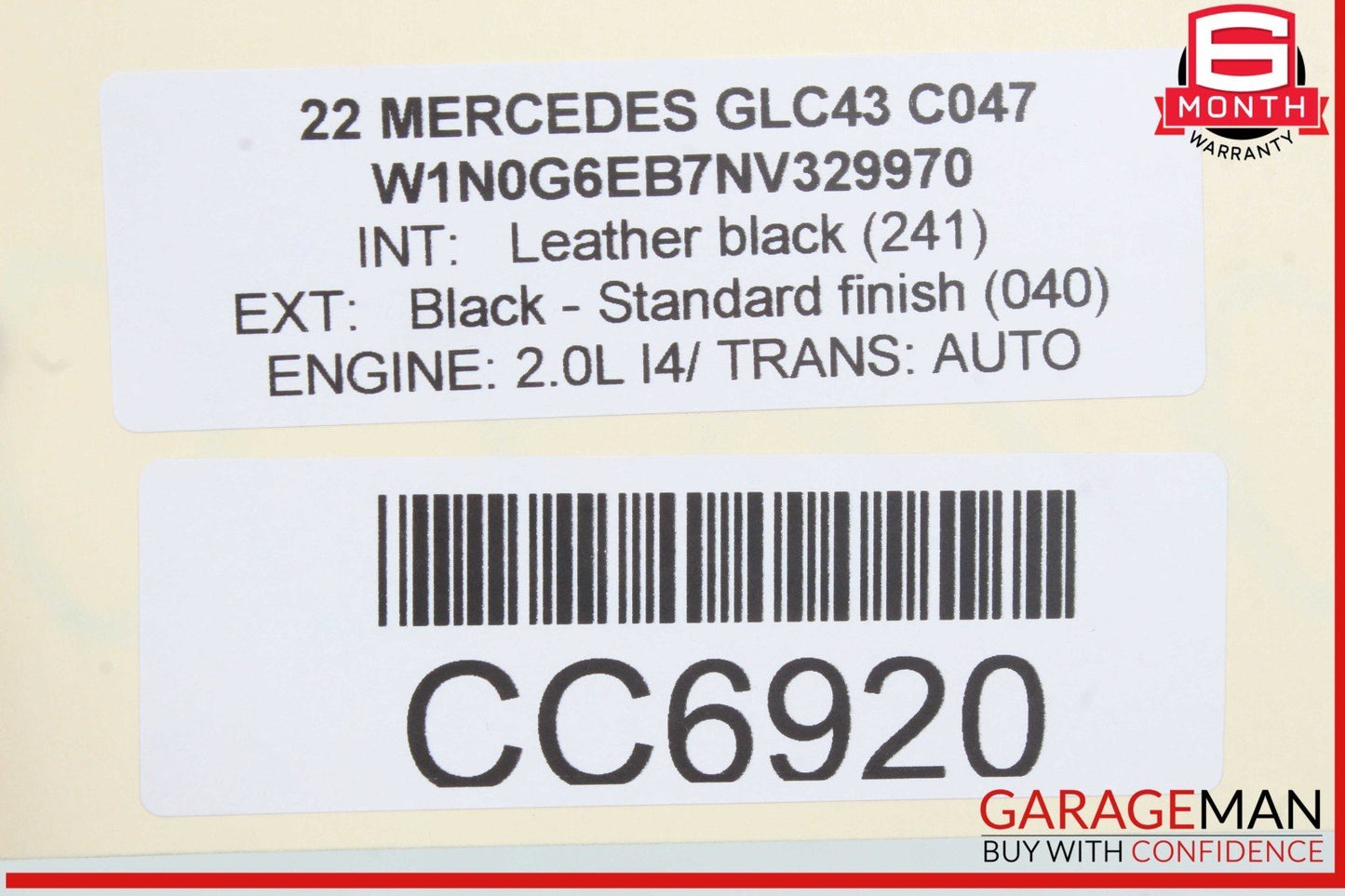 17-22 Mercedes GLC43 AMG Top Upper Seat Cushion Front Right or Left Side OEM