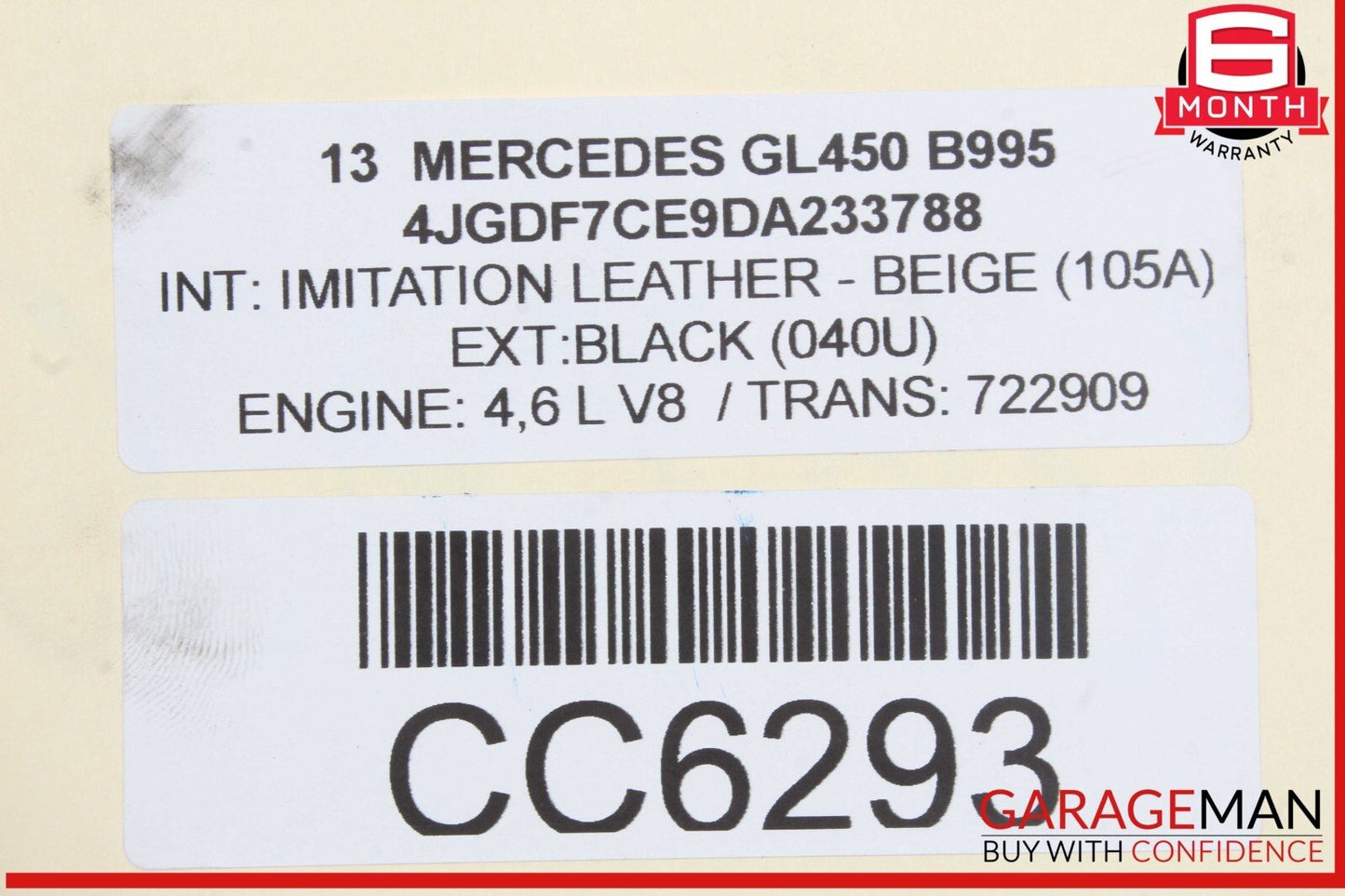 12-19 Mercedes X166 GL450 GL550 Front Sub Frame Subframe Engine Crossmember OEM