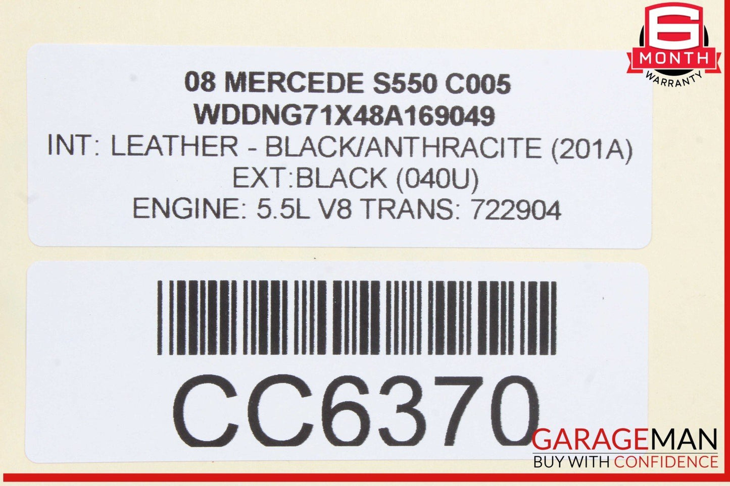 07-11 Mercedes W221 S550 CL550 5.5L V8 Engine Motor Block Assembly OEM 173k