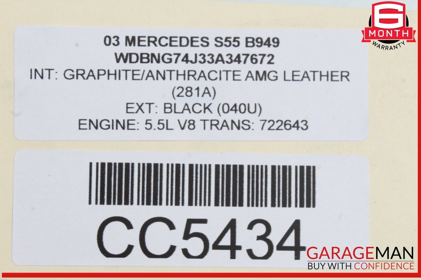 03-06 Mercedes W220 S55 AMG S430 S500 Front Hood Bonnet Panel Assembly OEM