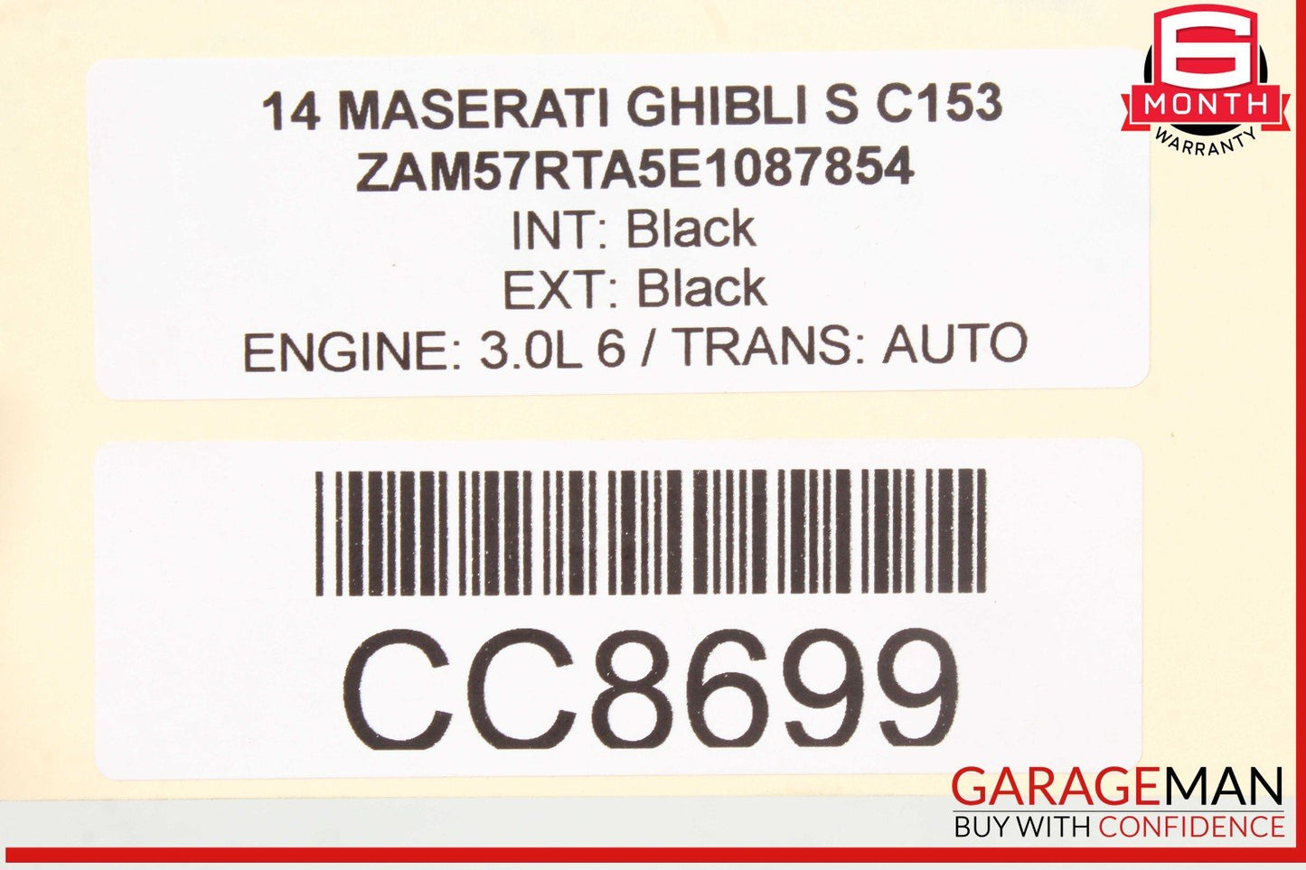14-22 Maserati Ghibli M157 Rear Right Passenger Side Interior Door Panel OEM
