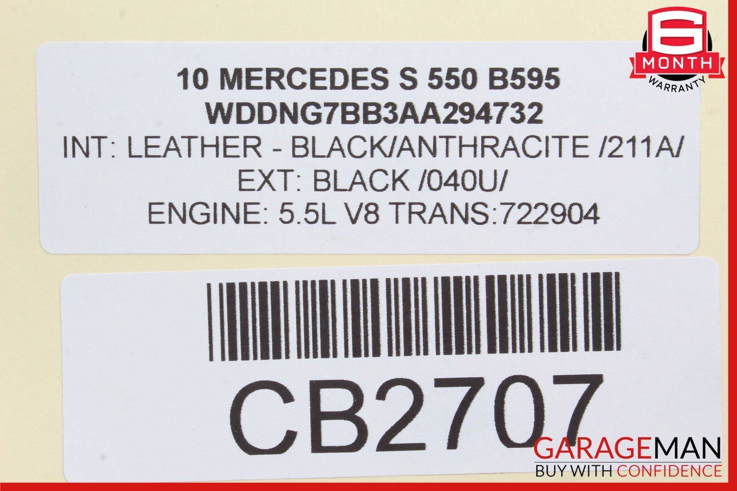 07-14 Mercedes W221 S550 CL550 Rear Left & Right Side Brake Calipers Set OEM