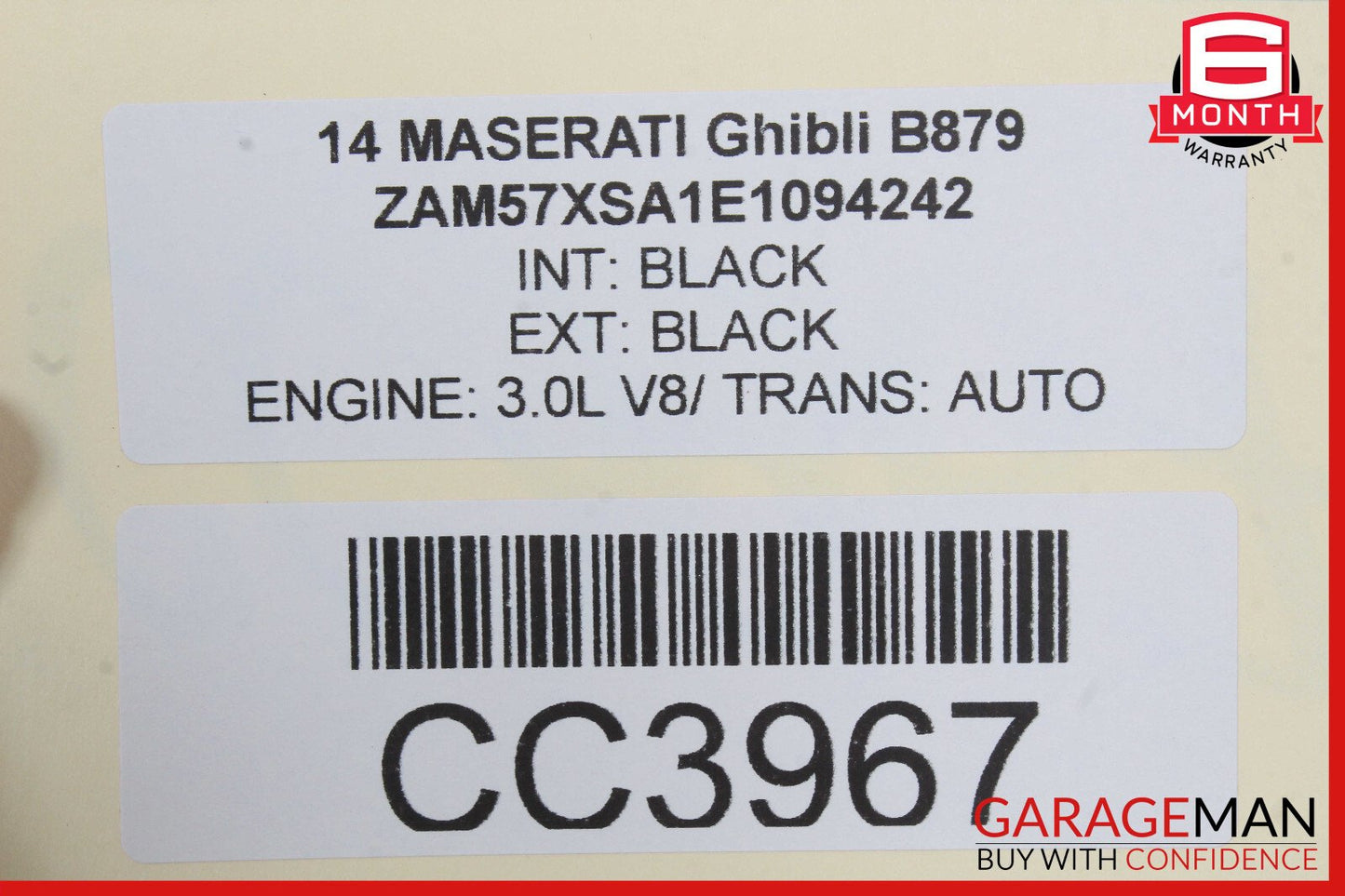 14-17 Maserati Ghibli M157 Front Right Side Lower Bottom Seat Cushion OEM