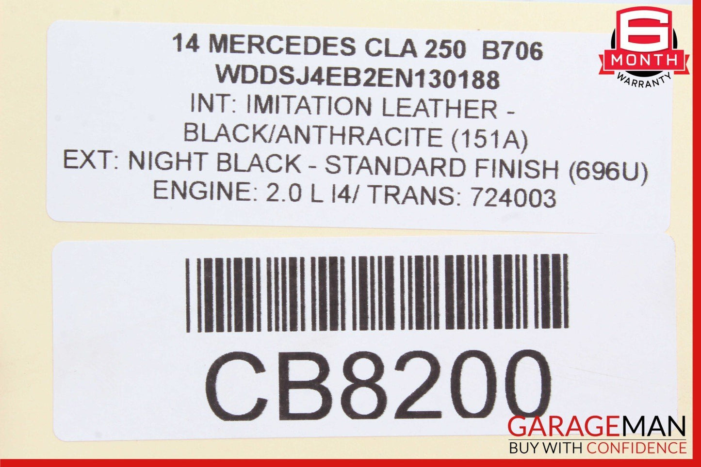 14-19 Mercedes W117 CLA250 CLA180 Rear Right Door Lock Latch Actuator