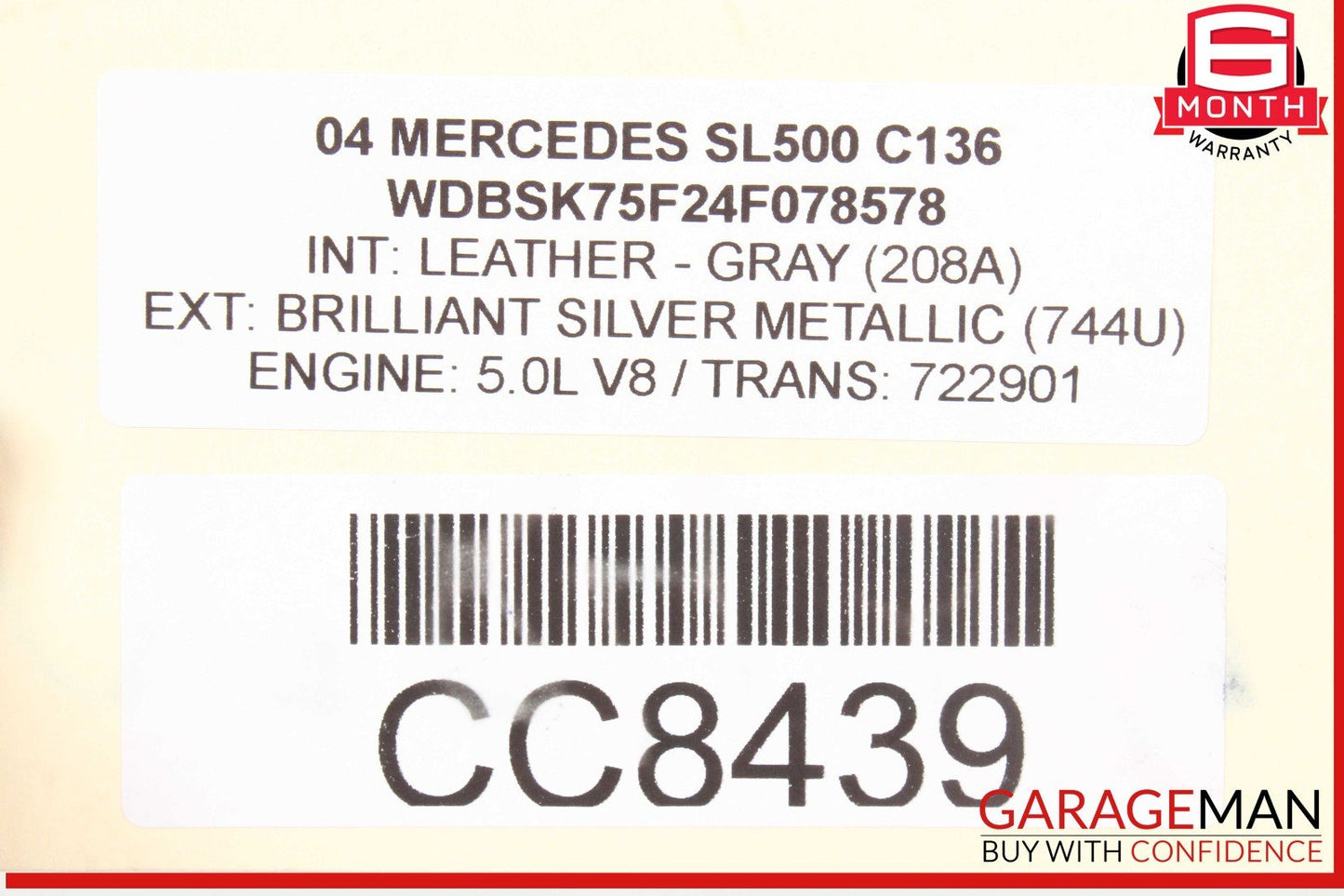 03-06 Mercedes R230 SL500 Fuel Gas Tank Reservoir Assembly 2304704001 OEM