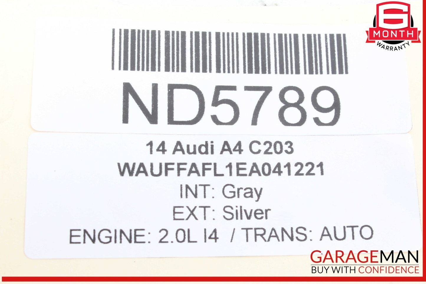 13-16 Audi A4 Rear Left Driver Side Bumper Guide Bracket 8K5807453A OEM