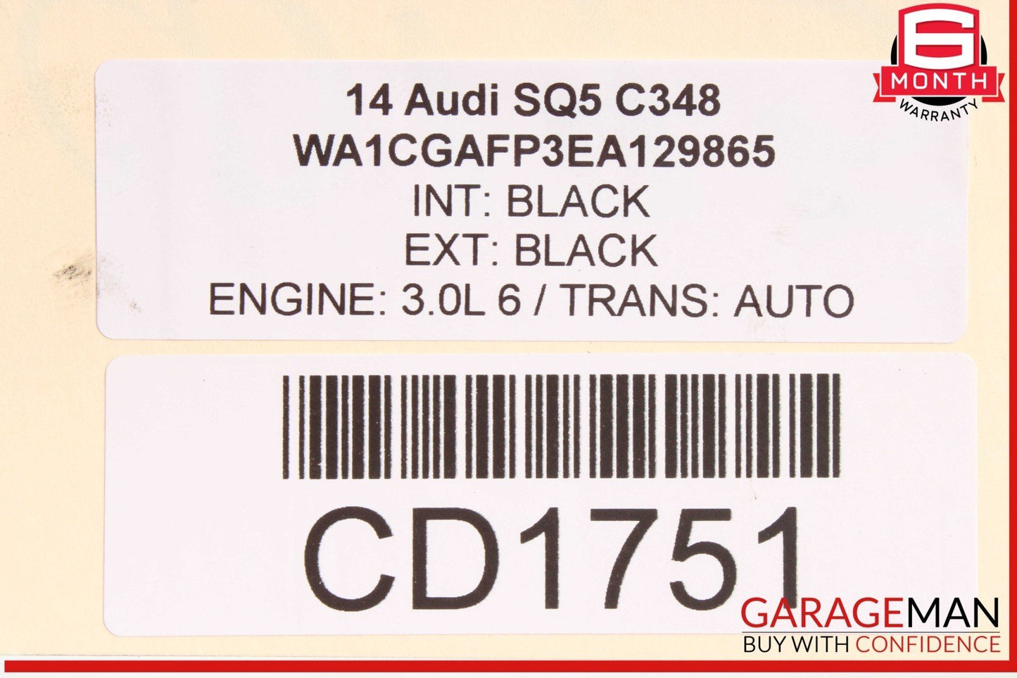 14-17 Audi SQ5 3.0L Automatic Transmission Assembly OEM 188k