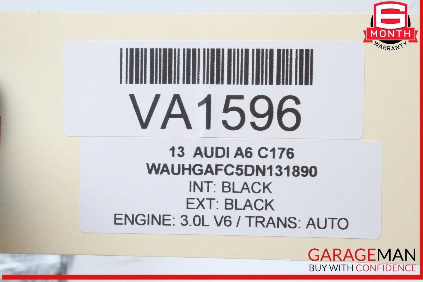 12-18 Audi A6 Front Right Passenger Side Door Window Regulator 4G0837462 OEM
