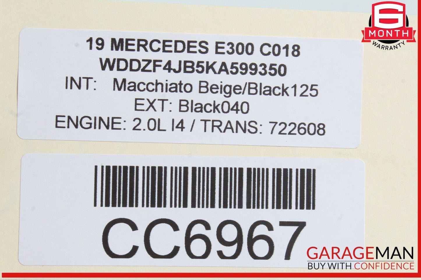17-20 Mercedes W213 E300 E350 E450 Front Right Side Seat Upper Cushion OEM