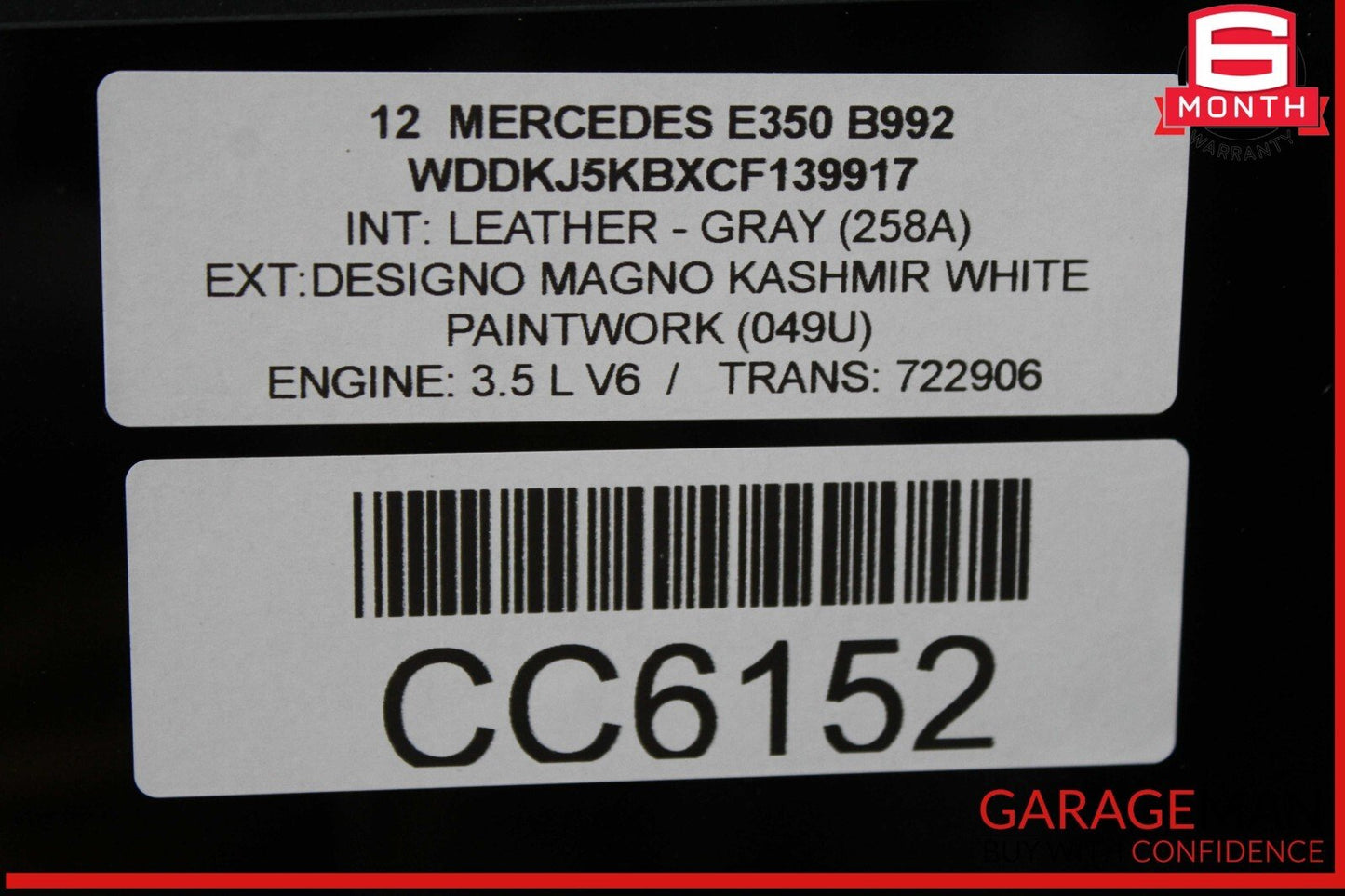 10-17 Mercedes W207 E350 C250 Coupe Rear Panorama Panoramic Sunroof Glass OEM