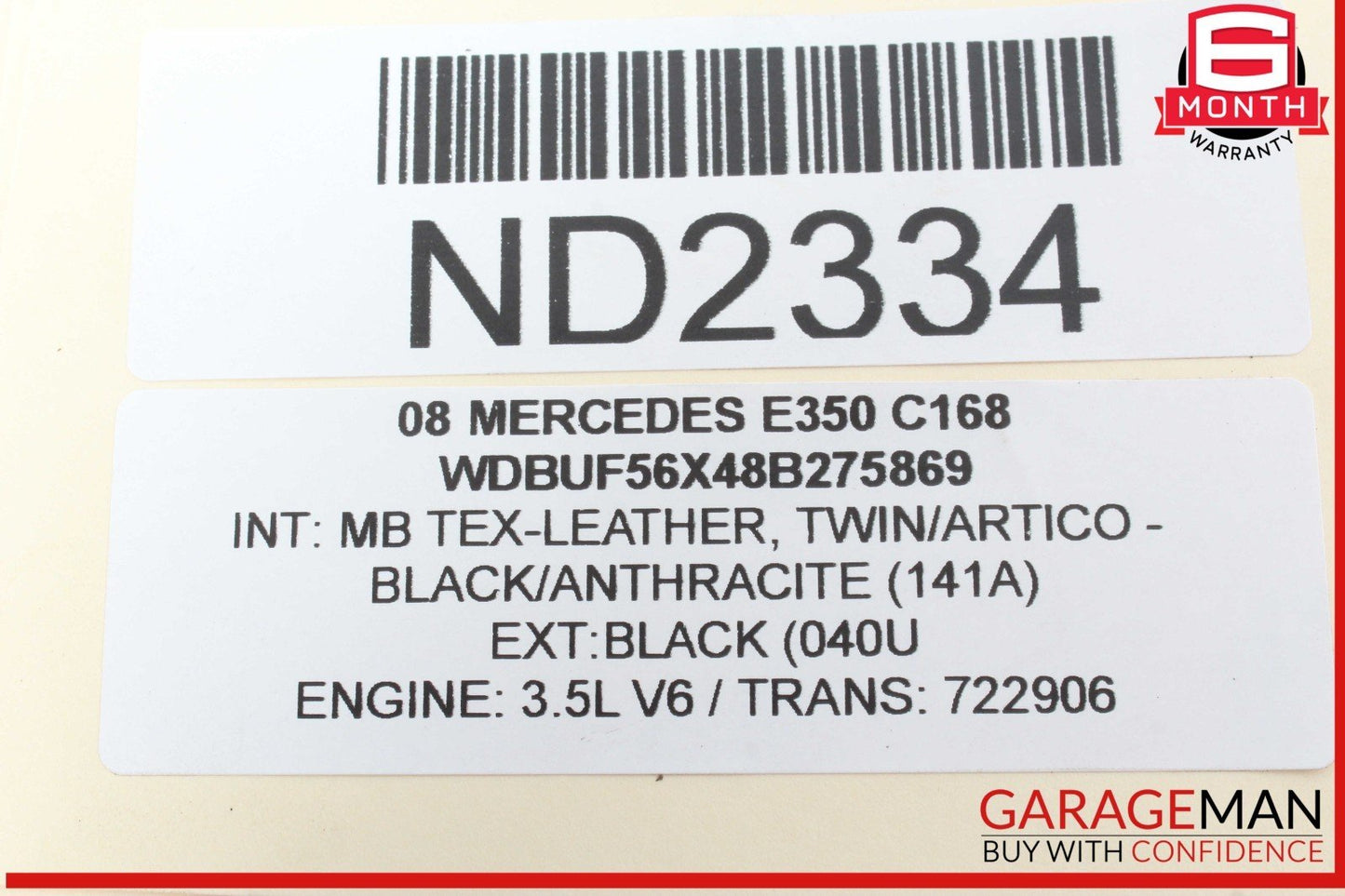06-12 Mercedes W211 E350 C300 C350 V6 M272 Right Side Exhaust Manifold Header