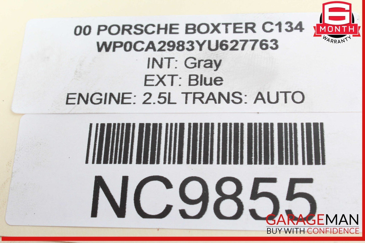 97-04 Porsche Boxter 986 Engine Motor Mount Bracket 98637530901 OEM