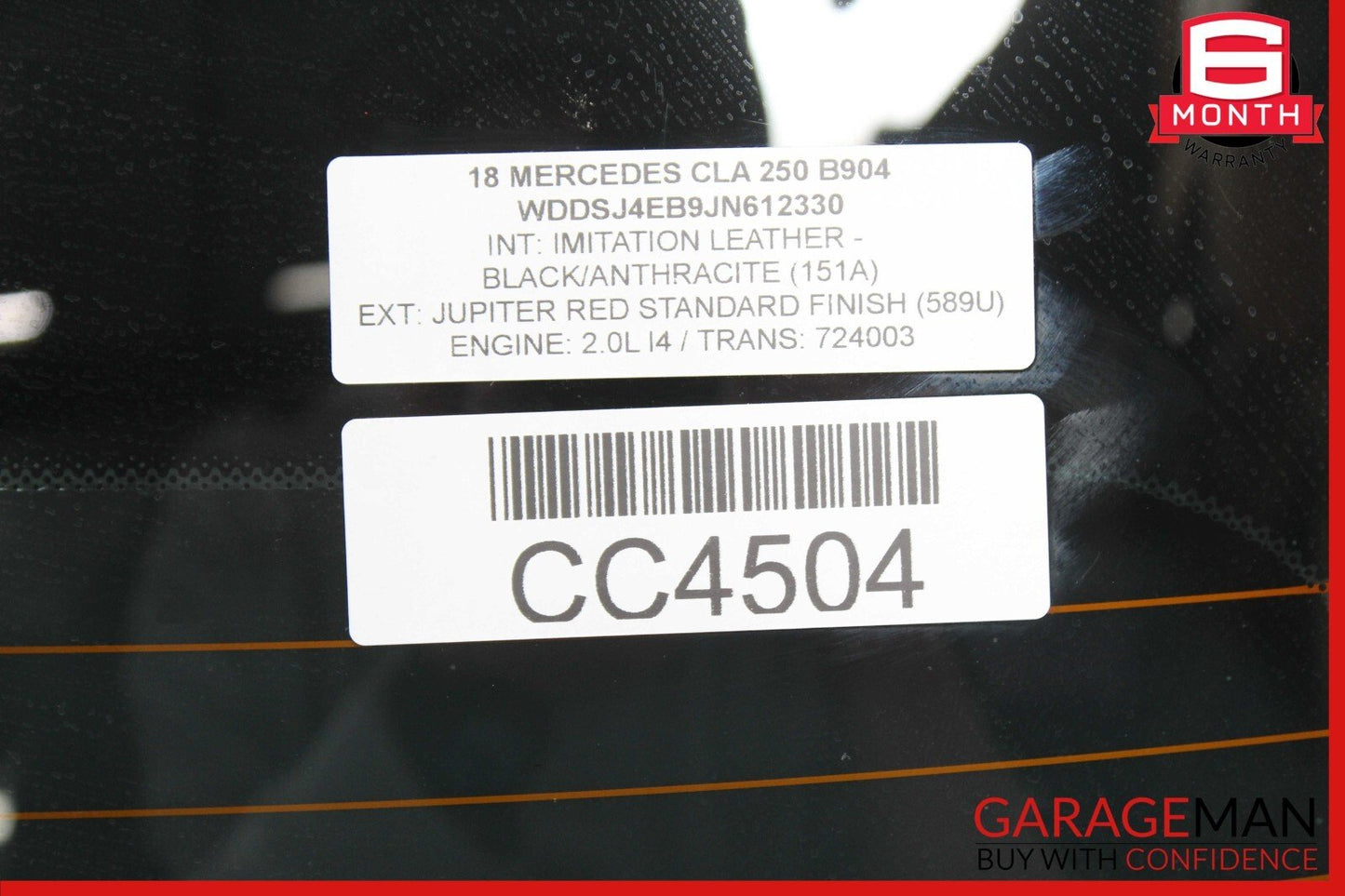 14-18 Mercedes W117 CLA250 Rear Windshield Wind Shield Back Window Glass OEM