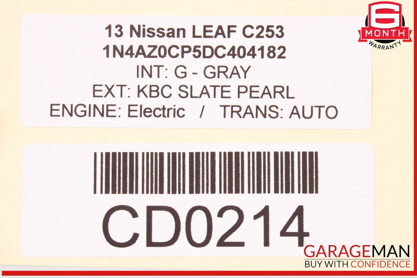 13-17 Nissan Leaf Front Bumper Cover Gray OEM