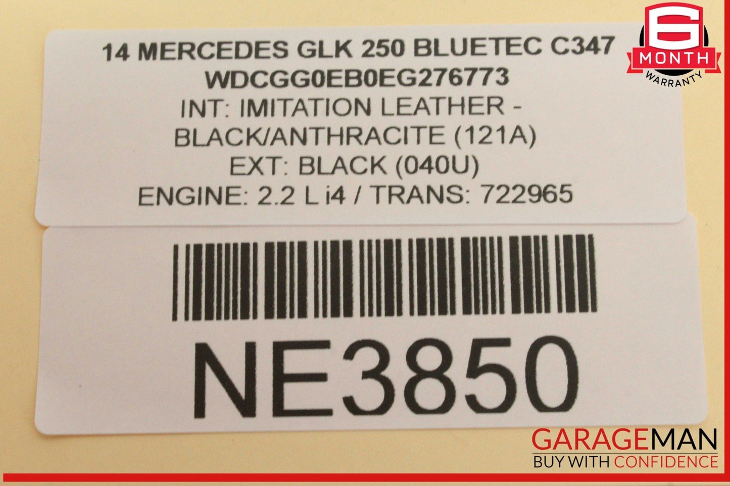 13-15 Mercedes X204 GLK250 Bluetec Rear Right Side Tail Light Lamp LED OEM