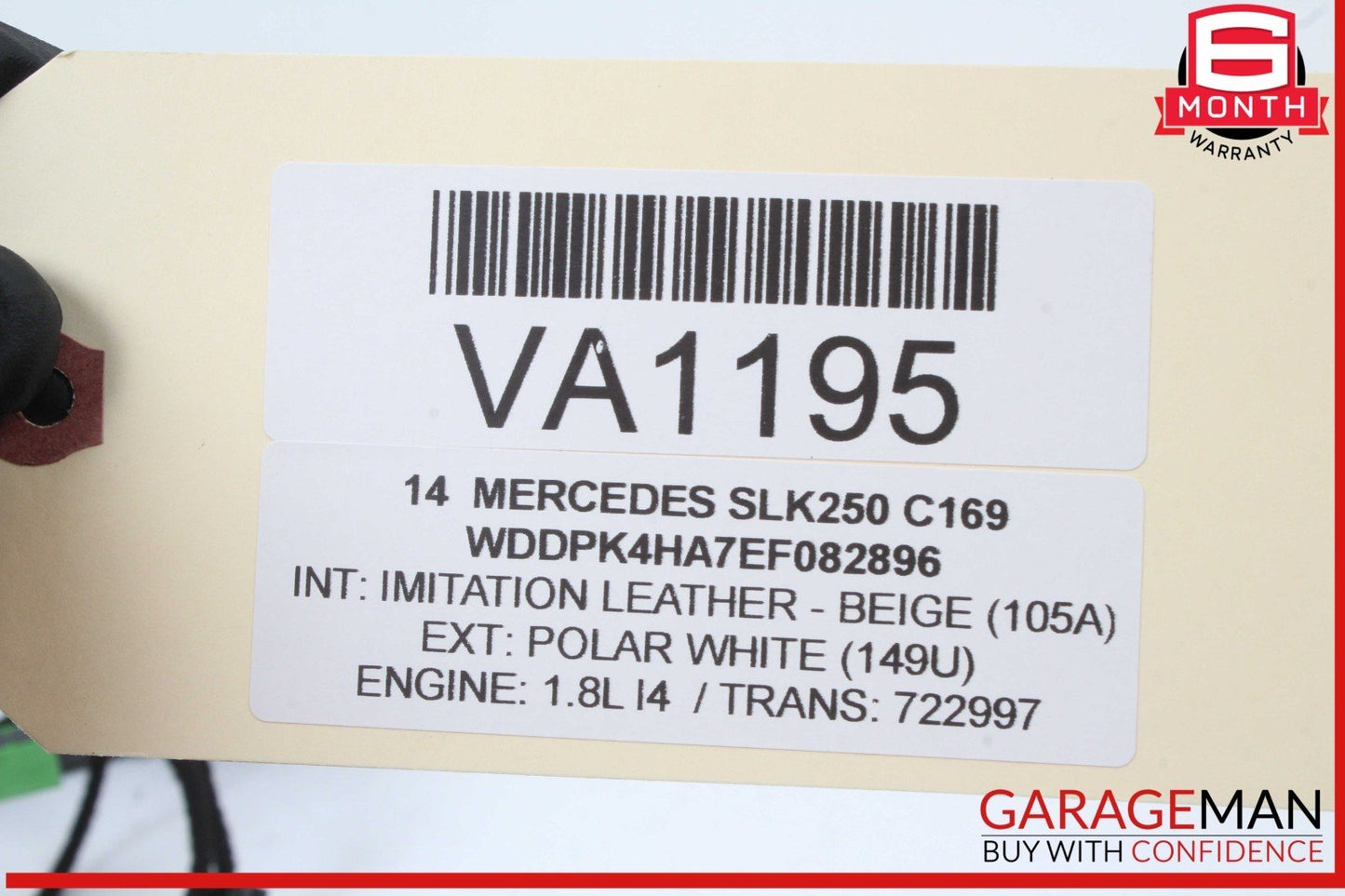 12-20 Mercedes R172 SLK250 Right Passenger Side Exterior Door Handle Keyless Go