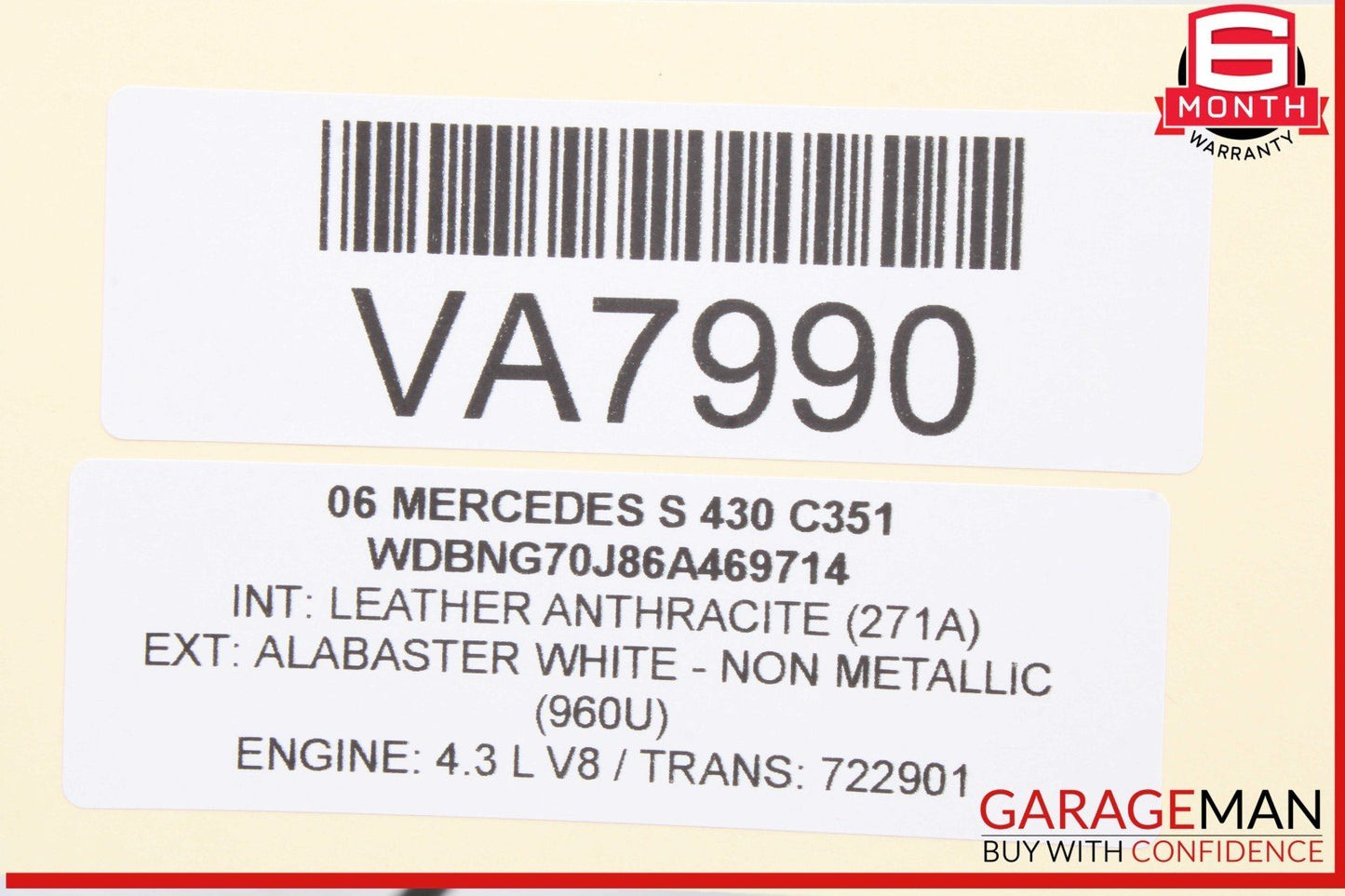 00-06 Mercedes W220 S430 Steering Column Clockspring Combination Switches OEM