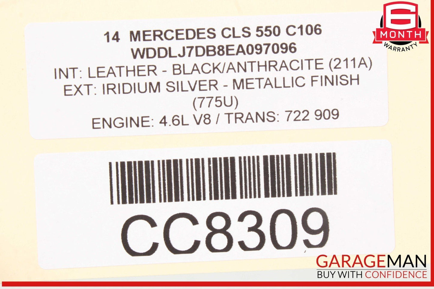 12-18 Mercedes W218 CLS550 CLS400 Rear Trunk Lid Deck Shell Panel OEM
