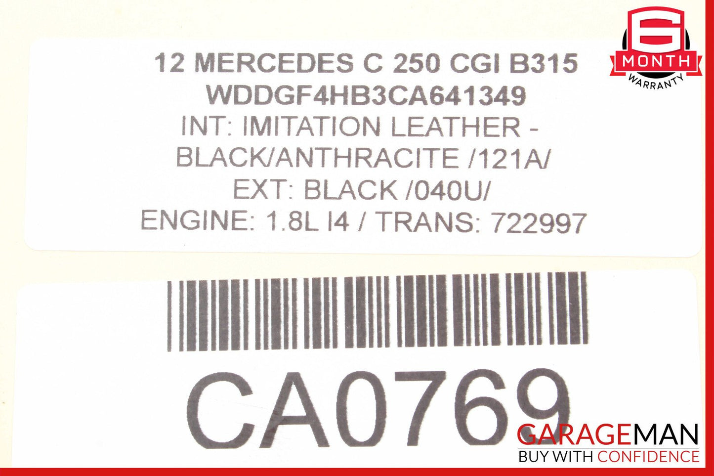 12-15 Mercedes W204 C250 SLK250 1.8L M271 Engine Motor Wire Wiring Harness OEM
