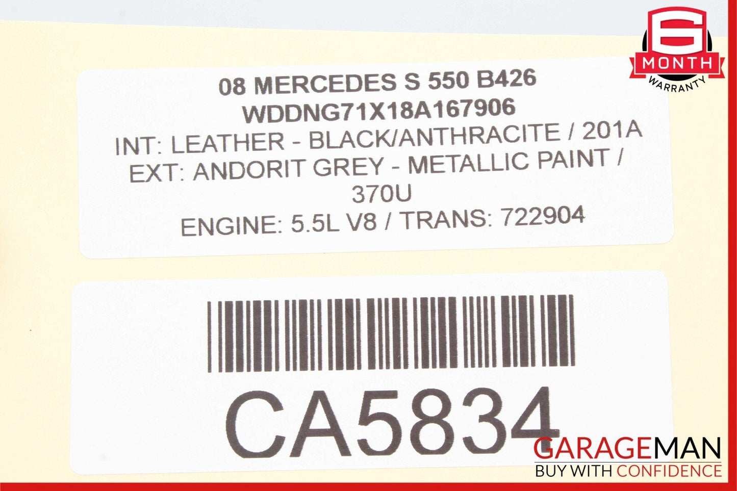 07-13 Mercedes W221 S400 S63 AMG Trunk Locking Hydraulic Pull Down Pump Assembly