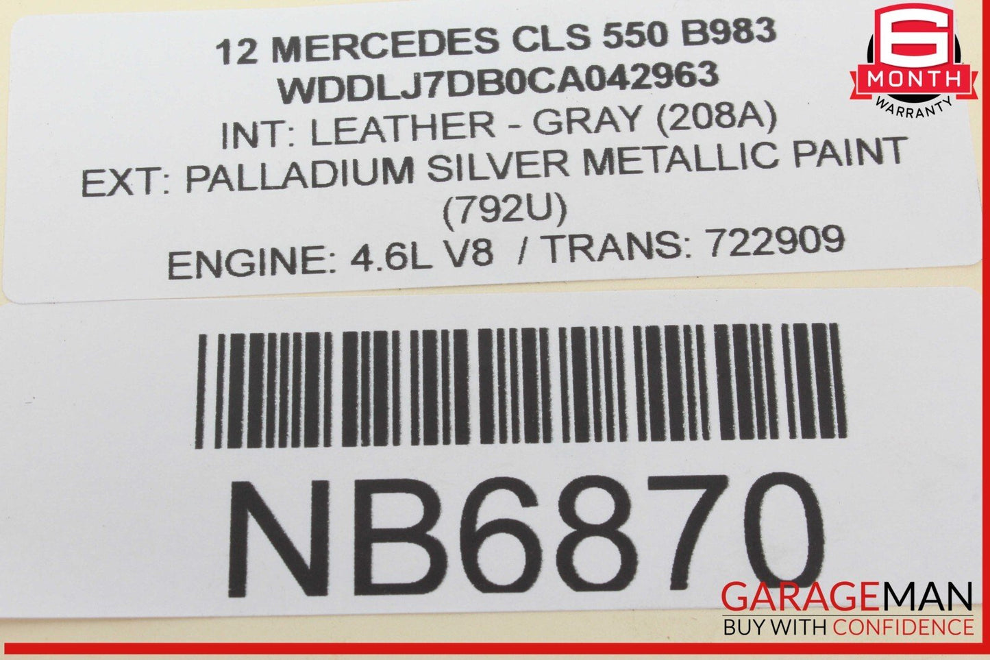12-18 Mercedes W218 CLS550 Front Right Side Door Window Regulator Motor Assembly