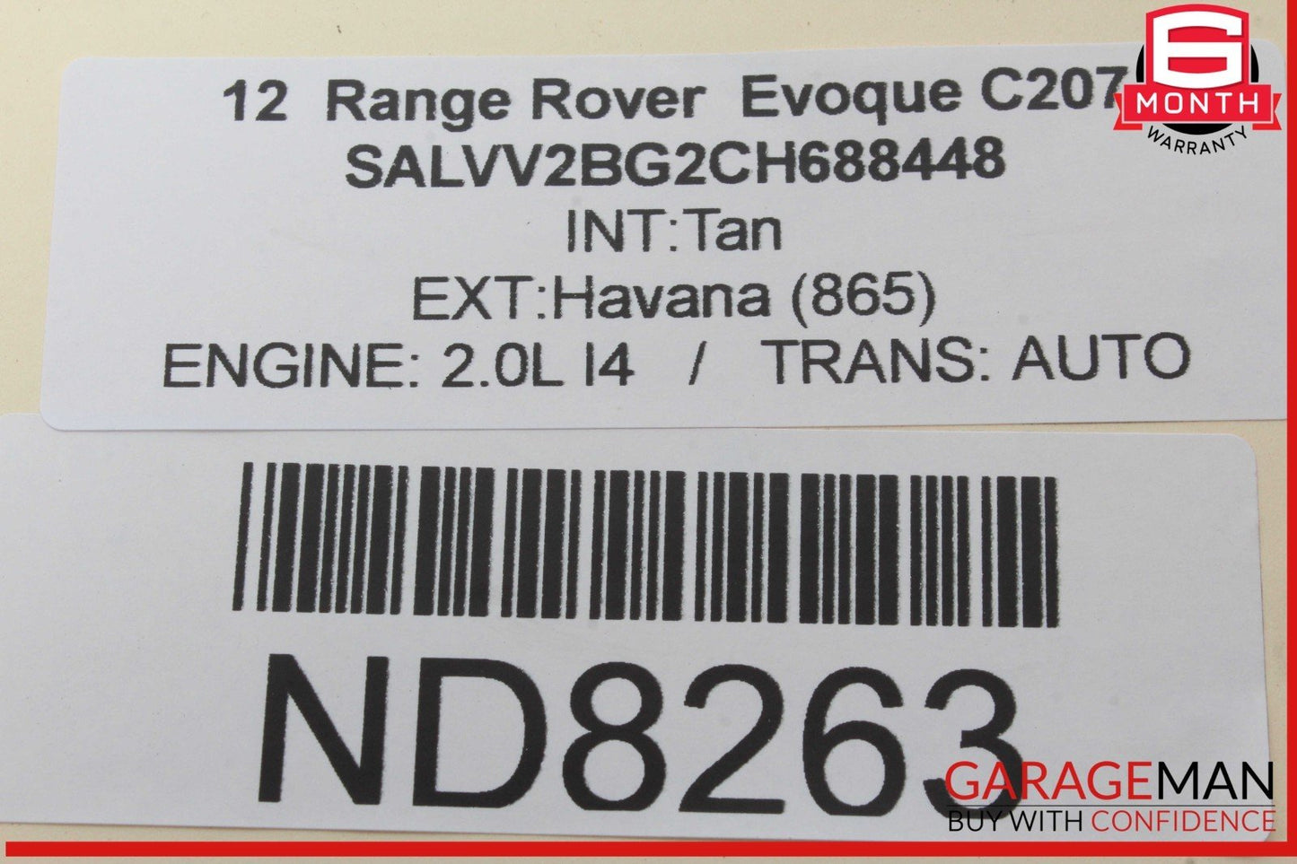 12-15 Range Rover Evoque Front Right Passenger Side Head Light Lamp Xenon OEM