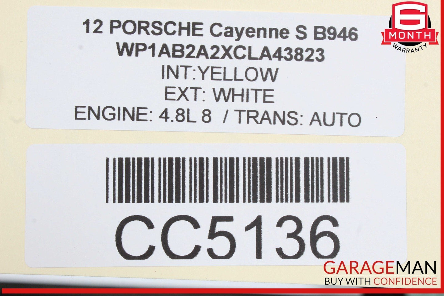11-18 Porsche Cayenne 958 Hybrid S Front Left Side Door Shell Assembly OEM