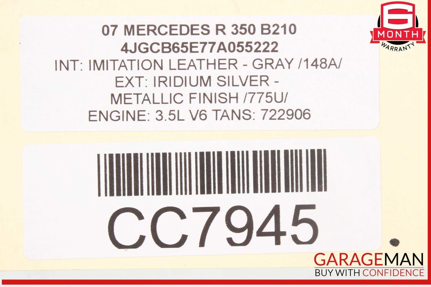 06-12 Mercedes W251 R350 Power Steering Rack & Pinion Assembly OEM