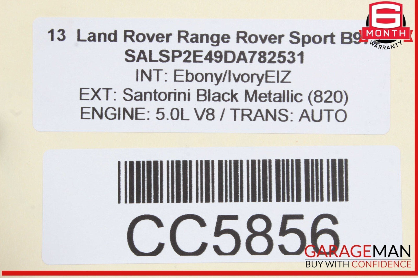 06-13 Land Rover Range Rover Sport L320 Rear Right Side Door Shell OEM